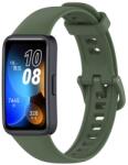  SILICONE Cserélhető szíj a Huawei Band 10 / Band 9 sötétzöldhöz