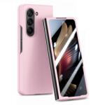  EXTRA PC Üveggel ellátott műanyag borítás Samsung Galaxy Z Fold 5 5G pink külső kijelzőjéhez