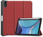  LEATHER Flip tok Apple iPad mini 2021 sötétvörös