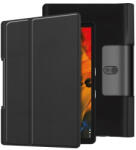  LEATHER Flip borító Lenovo Yoga Smart Tab 10 fekete