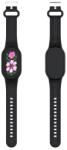  CARTOON Gyermek szilikon szíj a Samsung Galaxy SmartTag 2 készülékhez BLACK FLOWER