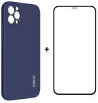 ENKAY Cover + 3D üveg Apple iPhone 12 Pro Max sötétkék