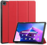 BŐR Flip borítás Lenovo Tab M10 Plus 3. generációs piros