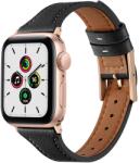  LEATHER Bőr szíj Apple Watch SE / SE 2022 / SE 2023 (44mm) fekete