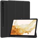  LEATHER Flip borítás Samsung Galaxy Tab S9+ / S10+ fekete