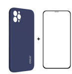 ENKAY tok + 3D üveg Apple iPhone 12 Pro sötétkék