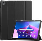  BŐR Flip tok Lenovo Tab M10 Plus 3. generációs fekete