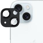 IMAK FULL METAL COVER Üveg Apple iPhone 15 / 15 Plus kamerához fekete