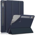  LEATHER Flip borító a Lenovo Tab P12 készülékhez sötétkék