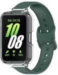  PROTEMIO COVER SET Óraszíj + tok Samsung Galaxy Fit3 sötétzöld