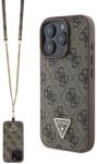  GUESS 4G STRASS SET Védőhuzat + szíj Apple-hoz iPhone 16 Pro barna
