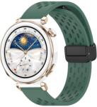  AIRY szilikon szíj Huawei Watch GT 5 Pro-hoz 42mm sötétzöld