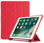  LEATHER Flip tok Apple iPad 9.7 (2018/2017) / iPad Air (1/2) piros