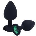 Guilty Toys Dop Anal Silicone Buttplug, Medium, Negru/Verde, Guilty Toys