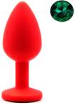 Guilty Toys Dop Anal Silicone Buttplug, Small, Rosu/Verde, Guilty Toys