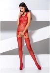 Passion Bodystocking Passion Crotchless, Sexy Back, Rosu, S-L
