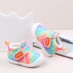 Superbebeshoes Ghete de iarna pentru copii, imprimeu curcubeu