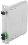 Gewiss 1x2 Plc Fiber Optic Splitter With Sc/apc Adapters - Grey (ral 7035) (gw38306)