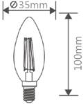 BRAYTRON Sursa de iluminat, bec FILAMENT CANDLE C35 4W E14 ADVANCE 6500K (BA36-30413)