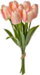 Clayre & Eef Buchet Lalele artificiale verzi roz 10x10x32 cm (6PL0277)