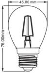 BRAYTRON Sursa de iluminat, bec FILAMENT G45-SOFT 4W E27 ADVANCE 6500K (BA37-30423)