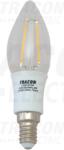 TRACON Sursa de lumina COG LED, lumanare transparenta COGC372W 230 VAC, E14, 2 W, 200 lm, C37, 3000K (COGC372W)