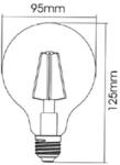 BRAYTRON Sursa de iluminat, bec FILAMENT GLOBE G95-SOFT 7W E27 ADVANCE 3000K (BA41-30720)