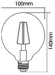 BRAYTRON Sursa de iluminat, bec FILAMENT WL100 4W E27 ADVANCE 2200K (BB57-00420)