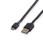 Roline Kábel USB 2.0, A-MicroB, M/M, 1m, fekete (11_02_8760-10)