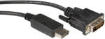 Roline Kábel DisplayPort - DVI (24+1), 2K@60Hz, M/M, 3m, fekete (XDPDVI3M)