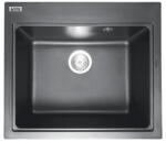 ELEFANT Chiuveta din compozit de granit pentru bucatarie ELEFANT PREMIUM 5852 VESTA Negru metalic 580 x 518 mm (etf-12318) Chiuveta