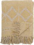 Bloomingville Cuvertură Gutte 130 x 160 cm galbenă din materiale reciclate (82058532)