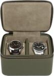 Stackers Cutie de voiaj pentru ceasuri Stackers Pebble compartimentată în două măslinie (74578)