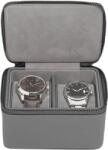 Stackers Cutie de voiaj pentru ceasuri Stackers Pebble compartimentată în două gri închis (75686)