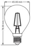 BRAYTRON Sursa de iluminat, bec FILAMENT P45-SOFT 4W E14 ADVANCE 6500K (BA37-30413)