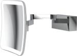 Decor Walther Oglindă cosmetică cu efect de lupă x5 Vision pătrată crom de perete (0123200)