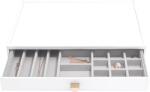Stackers Casetă pentru bijuterii Stackers Pebble cu 19 compartimente supersize albă cu sertar (75899)