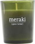 Meraki Ароматна свещ Meraki Green Herbal в зелено стъкло малка (308150051)