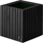 SQUARELY Ghiveci cu sistem de autoudare GrowON lemn de frasin negru (101-2A3)