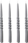 Bloomingville Lumânări Twist gri 4 buc (82052798)
