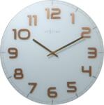 NeXtime Стенен часовник Classy Round медно-бял (8817wc)