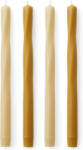 Audo Lumânări Twist Tapered bej și maro deschis 4 buc (71185-000769)