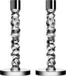 Orrefors Suporturi pentru lumânări clasice Carat 24, 2 cm argintii 2 buc (6590162)