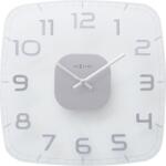 NeXtime Стенен часовник Classy Square бяло-сребристо (8816TR)