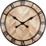 NeXtime Стенен часовник Roman Vintage светло дърво (3245)