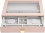 Stackers Casetă pentru talismane Stackers classic roz cu sertar și capac de sticlă (75789)