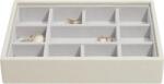 Stackers Casetă pentru bijuterii Stackers cu 11 compartimente mini bej deschis (75616)