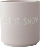 Design Letters Чаша халба Favourite Xmas Let It Snow светлобежова (10101002PBLETITSNO)