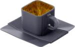 Ćmielów Design Studio Чаша за кафе и чай System с чинийка антрацитено-позлатена (8002970G2CD34)