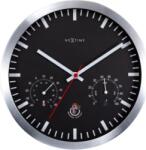 NeXtime Часовник с термометър и хигрометър Weather Station Clock черно-сребрист (90514ZW)